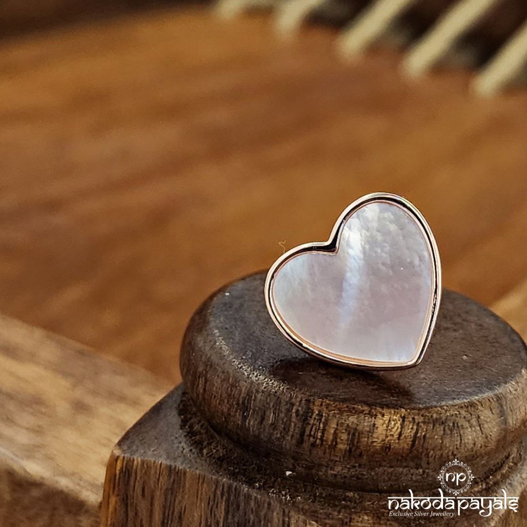 Rose Gold MOP Heart Lapel Pin (St3667)