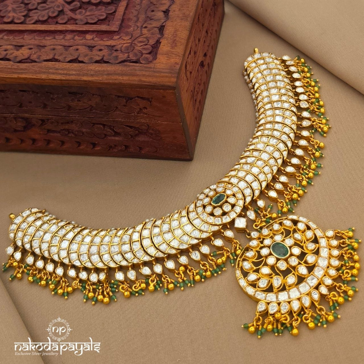 Half Moon Moissanite Neckpiece (Gn10917)