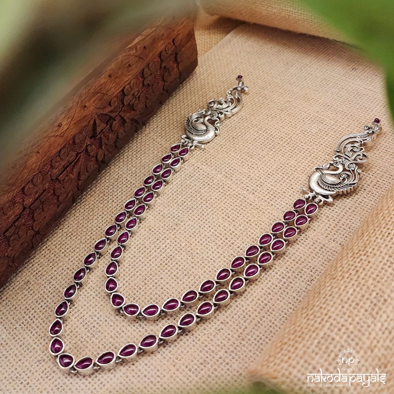 Double Layer Ruby Peacock Neckpiece (N10098)