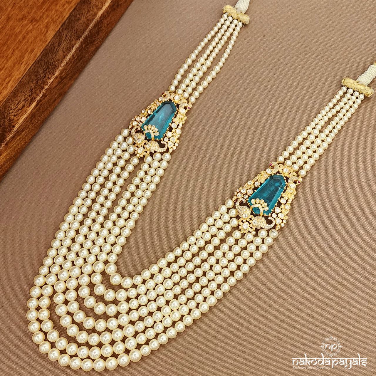 Layered Pearled Moissanite Neckpiece (Gn9576)