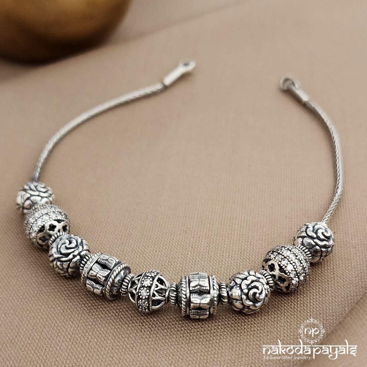 CZ White Ball Neckpiece (N11235)