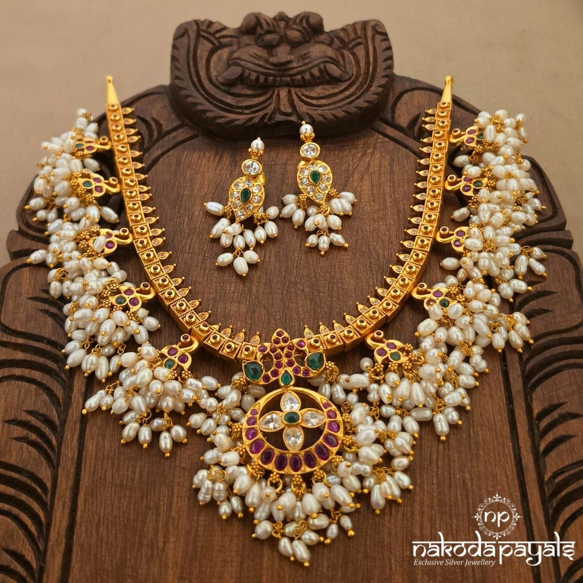 Peacock Guttupusalu Neckpiece (Gn11063)