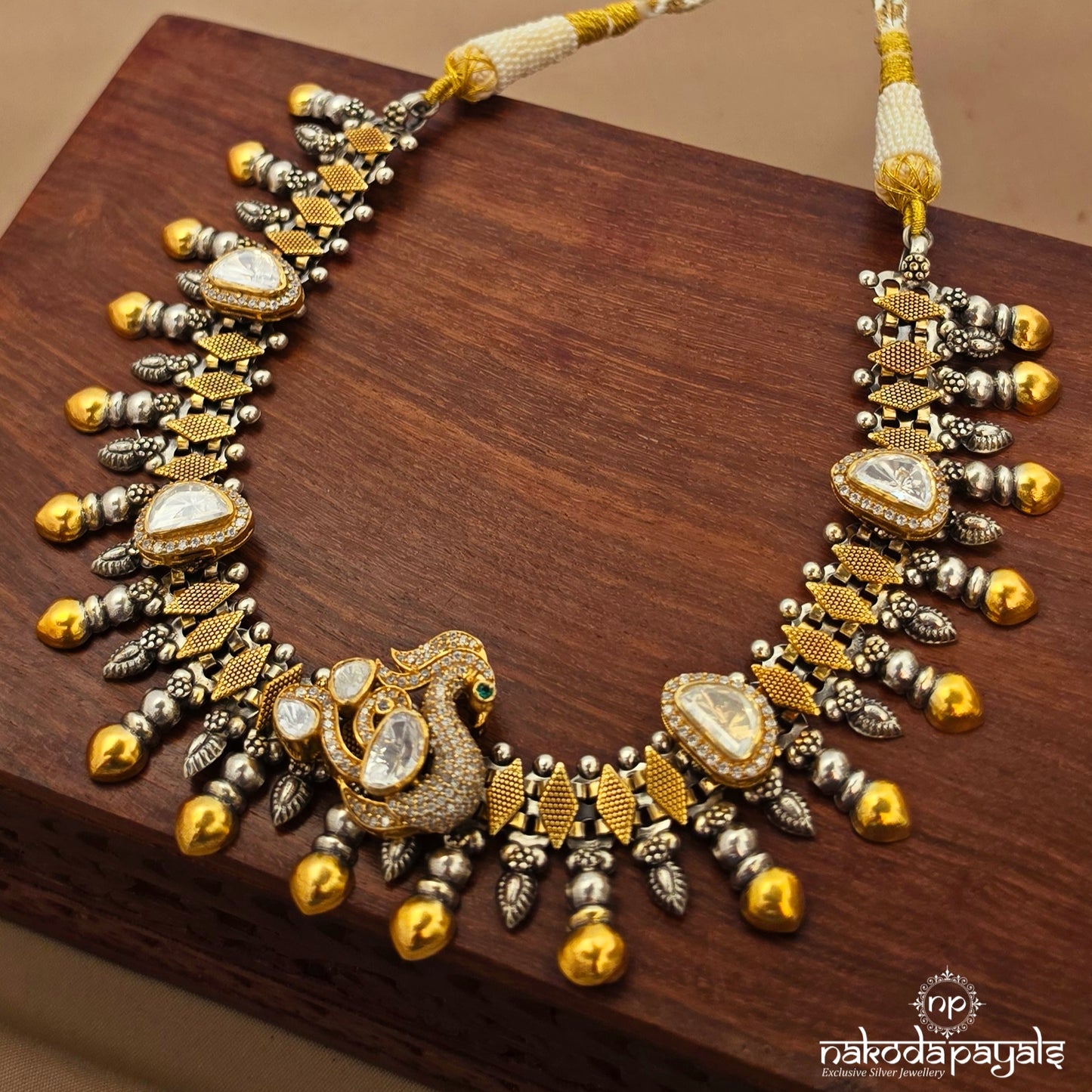 Moissanite Exclusive Peacock Neckpiece (N11919)