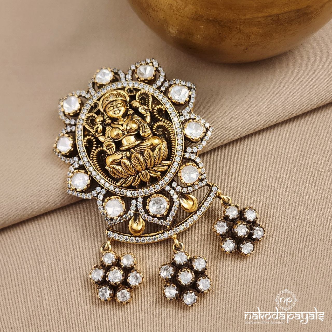 Grand Flower Drops Moissanite Pendant (Gp2005)