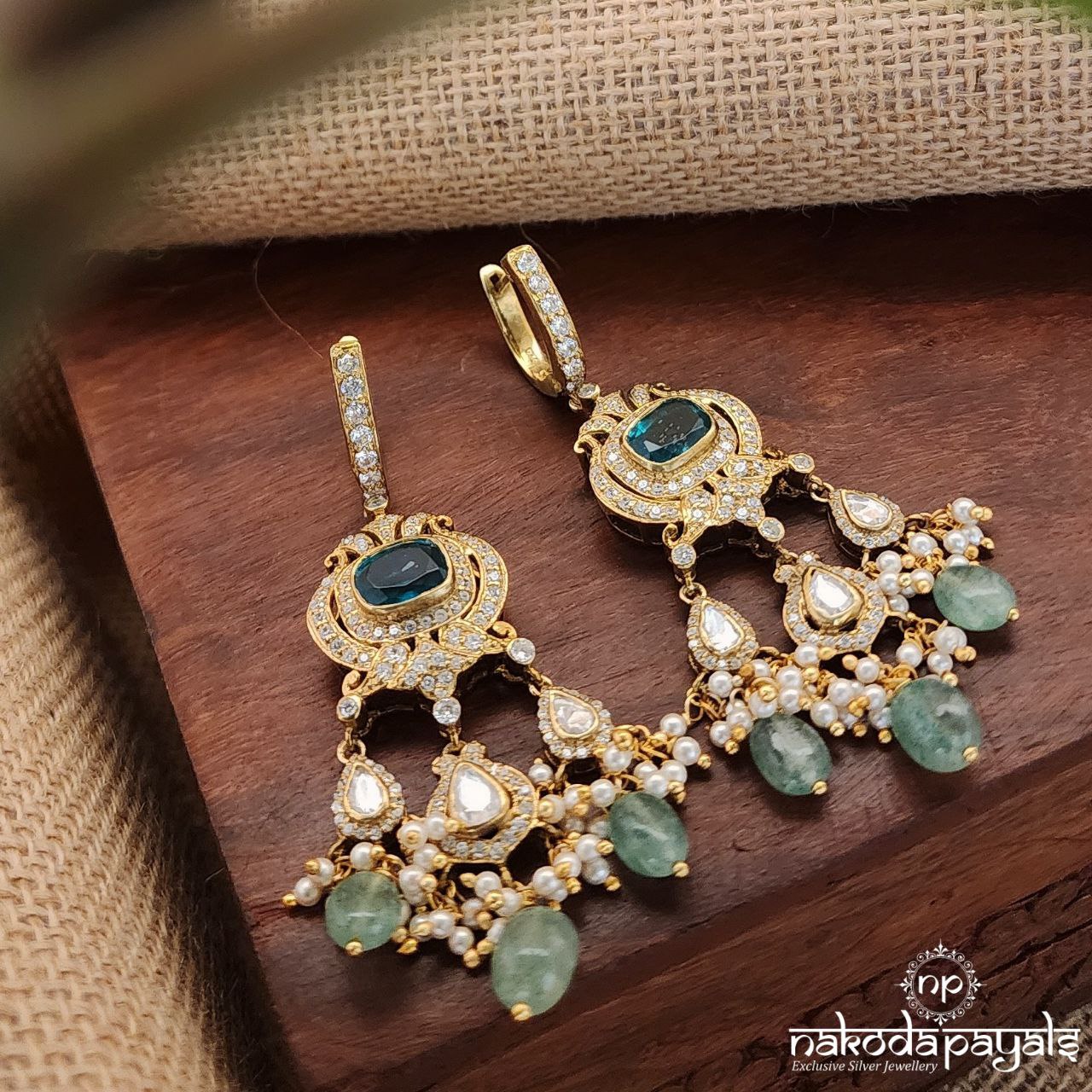 Emerald Moissanite Earrings (Ge8317)