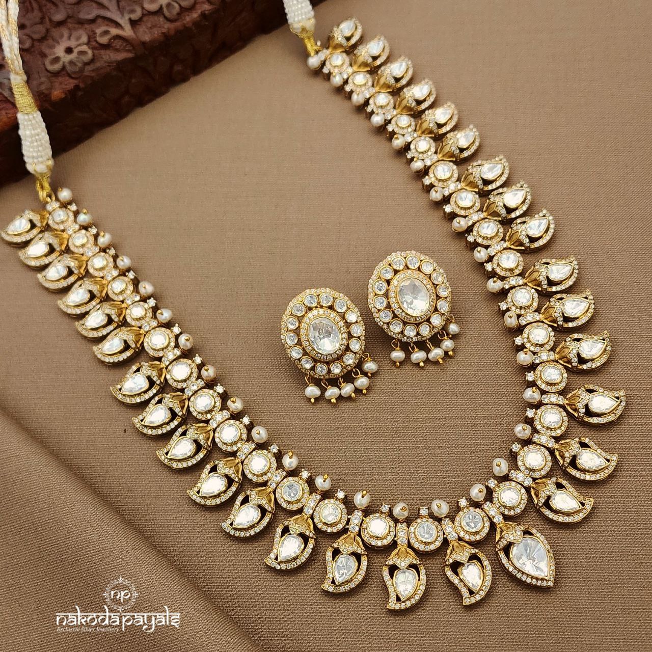 Sparkling Moissanite Neckpiece Set (Gn9695)