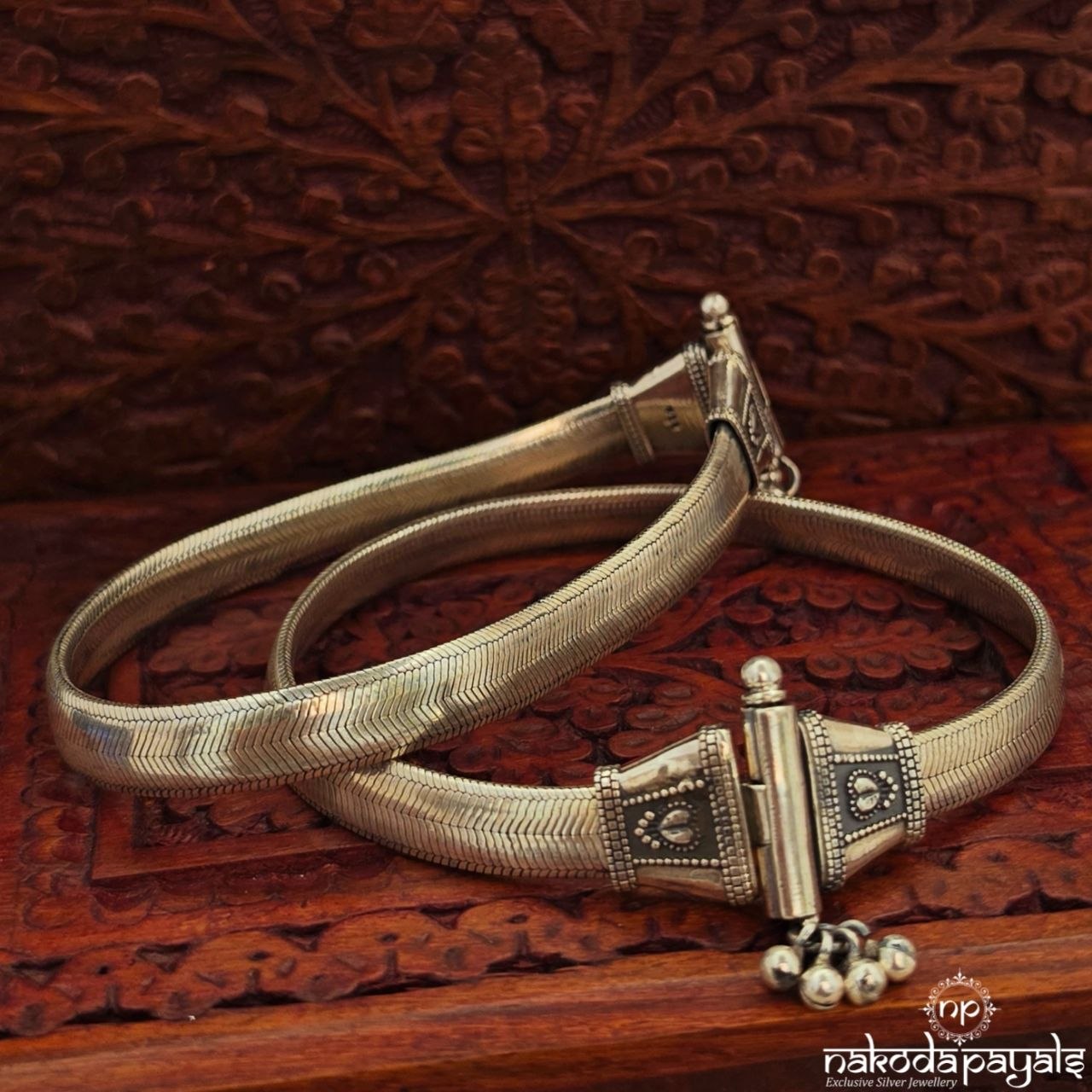 Flat Heart Edges Hyderabadi Anklets (A6881)