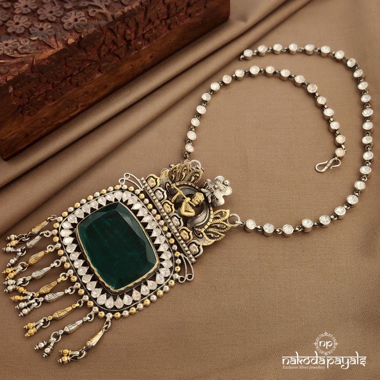 Emerald Green Dual Tone Neckpiece (N11333)