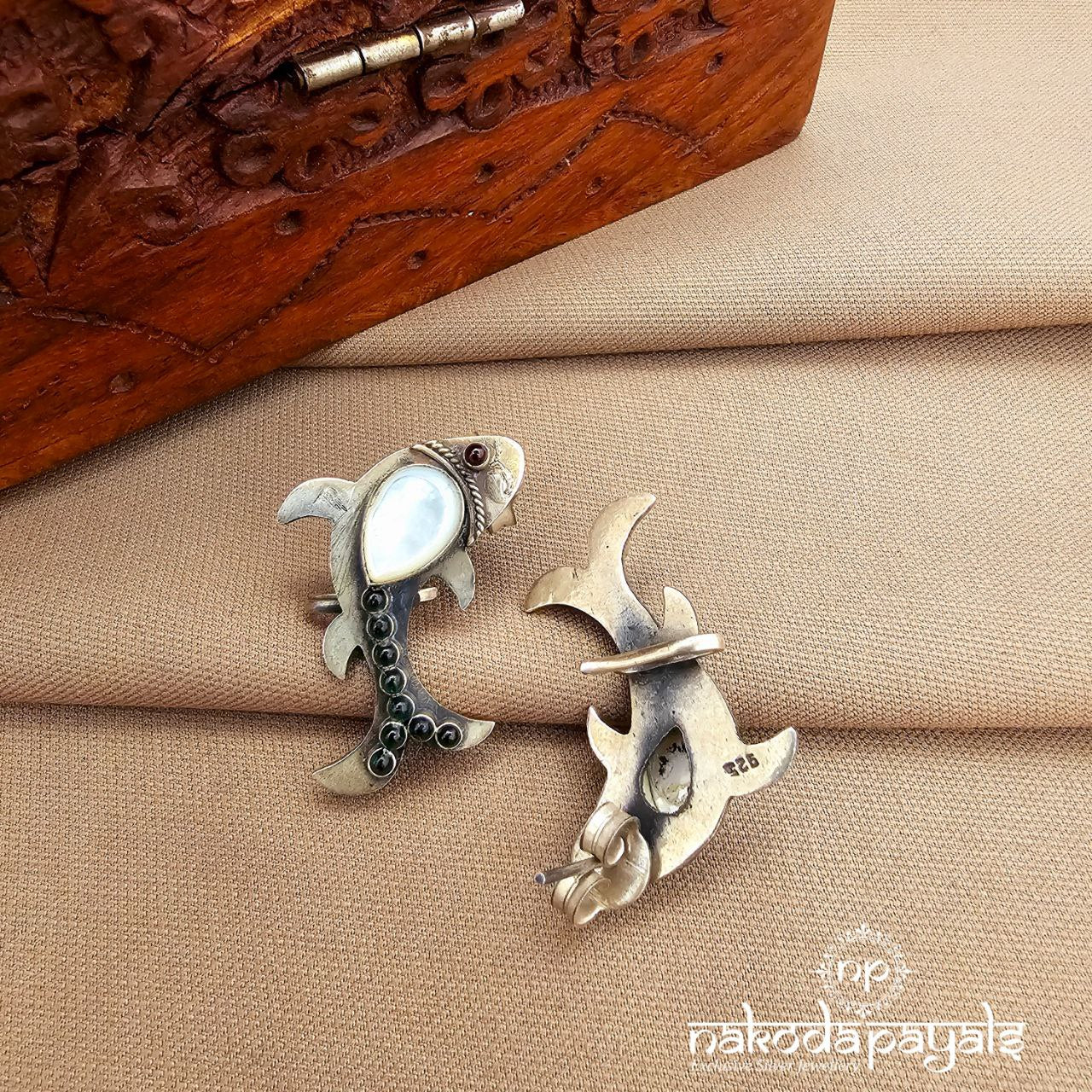 MOP Fish Studs Cum Cufflinks (S9522)