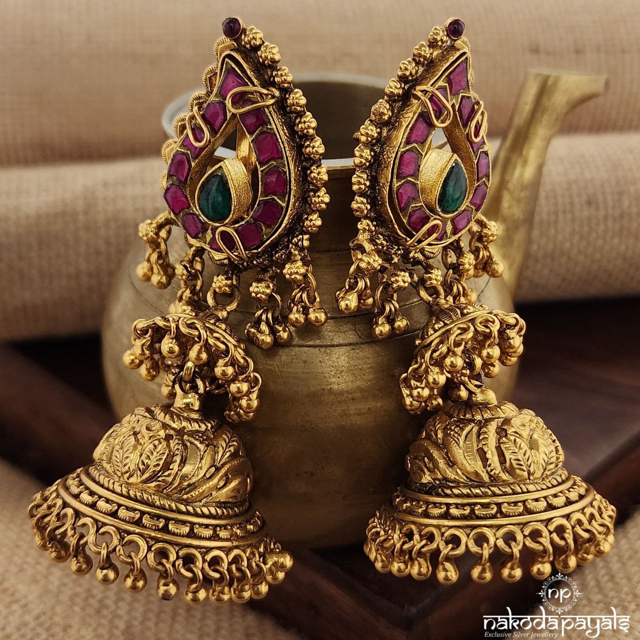 Kundan Layered Jhumka (Ge9062)