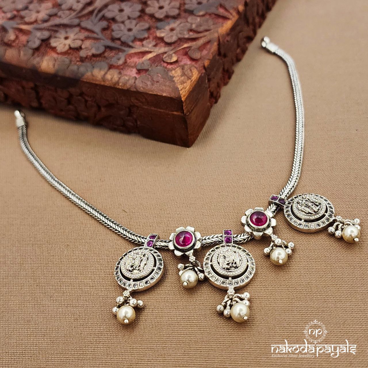 Ram Darbaar Pink Neckpiece (N11328)