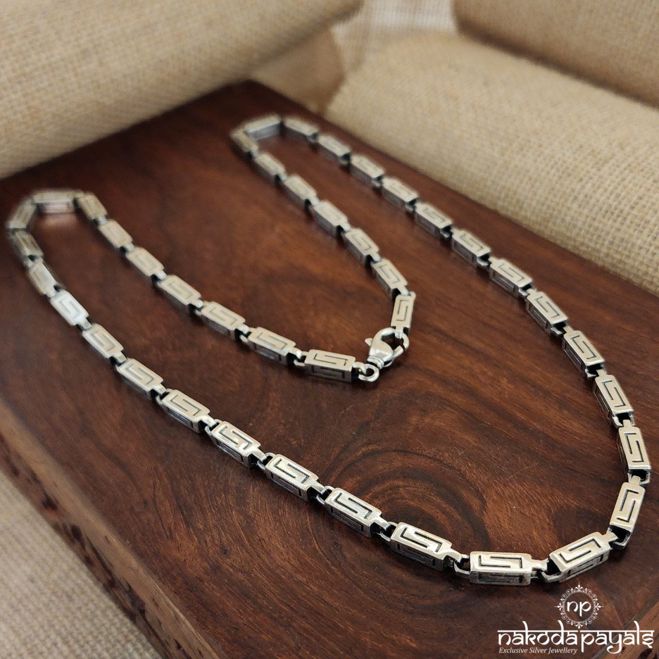 Classic Blocks Linked Men's Neckchain (Mc0611)