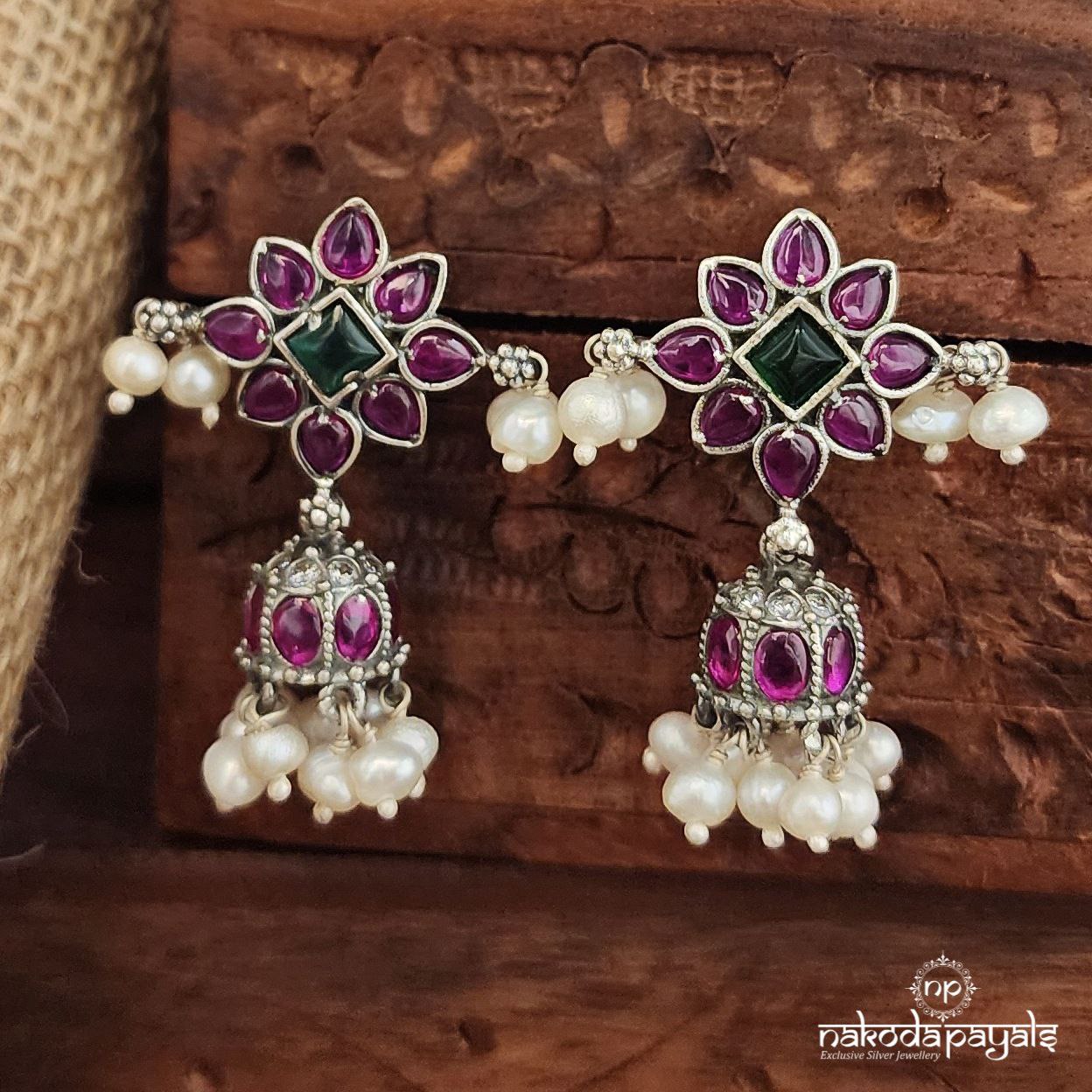 Kemp Pearled Jhumka (J1373)