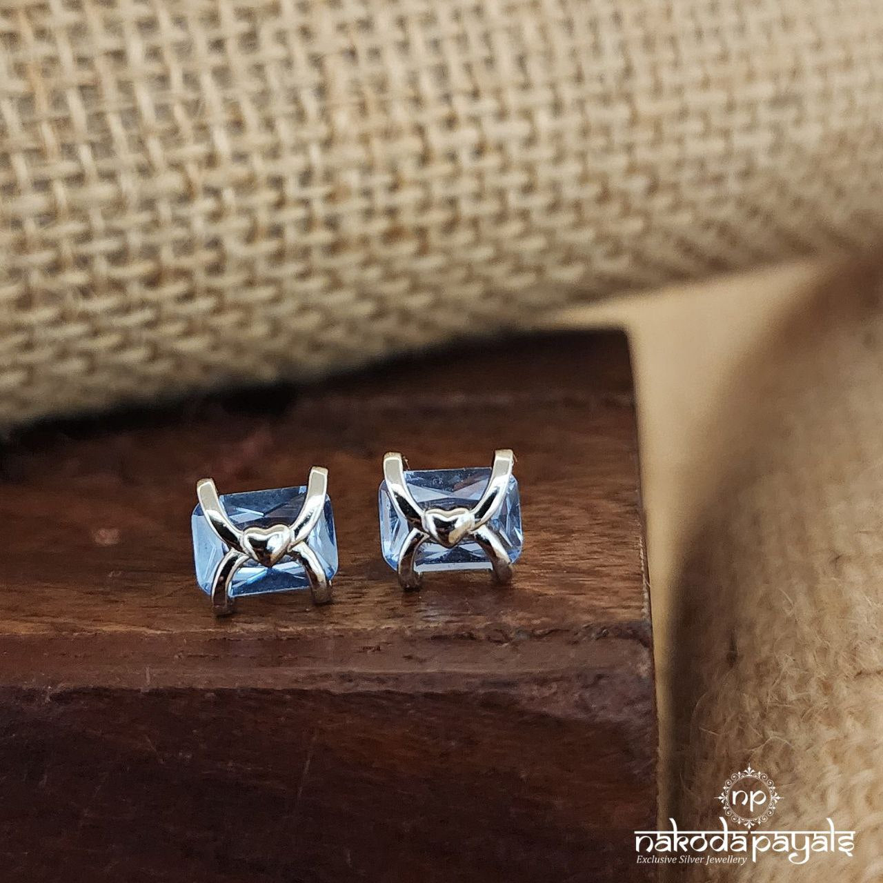 Blue Heart Earrings (St3061)