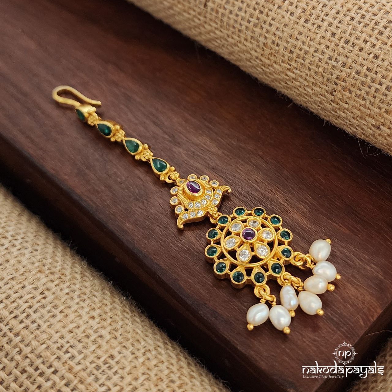 Pearled Drop Maang Tika (Gm1026)