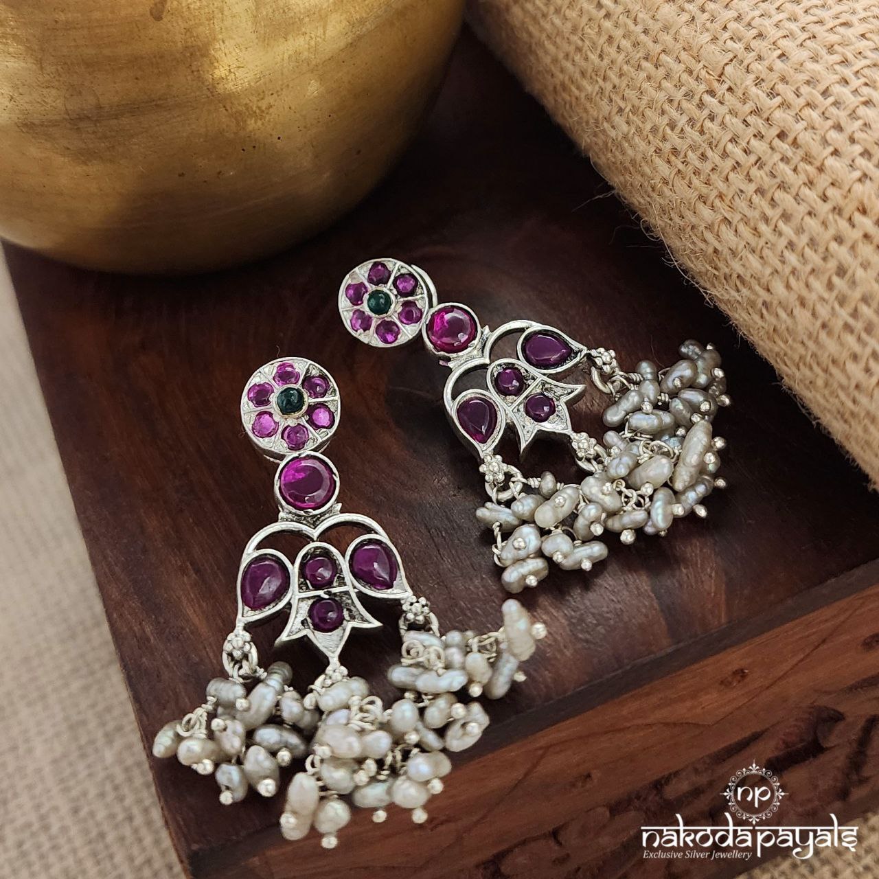 Lotus Drop Earrings (C3283)