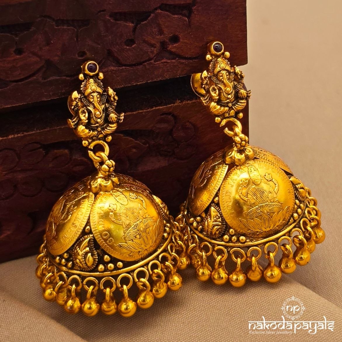 Ganesha Pink Jhumka (Ge10723)