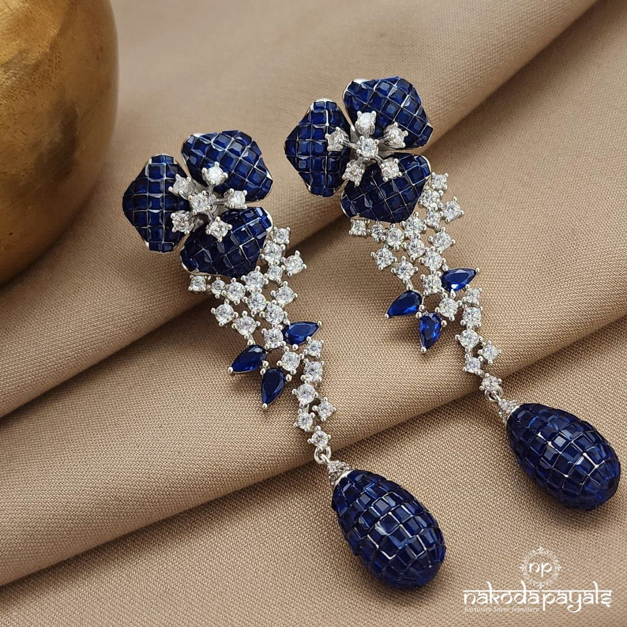 Blue Drop Earrings (St3392)