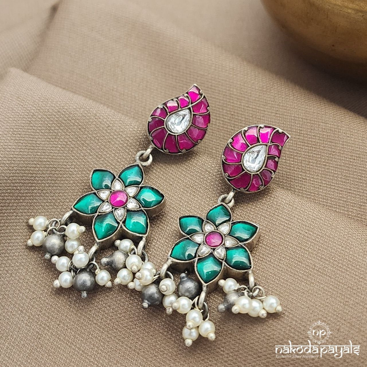 Floral Kundan Earrings (C3765)