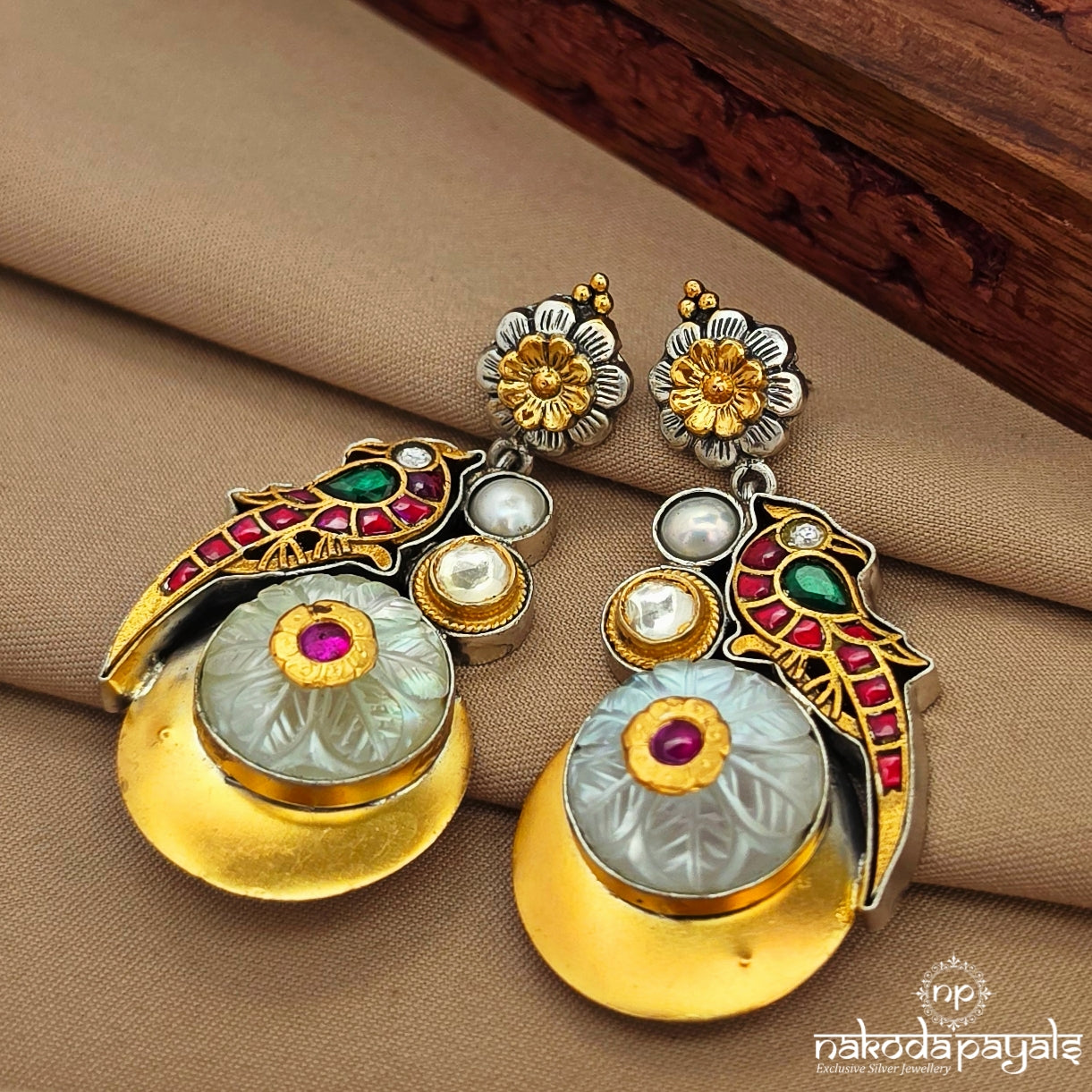 MOP kundan Exquisite Earrings (C4106)