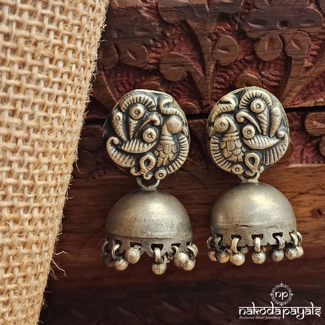 Peacock Ball Drop Jhumka (J1475)