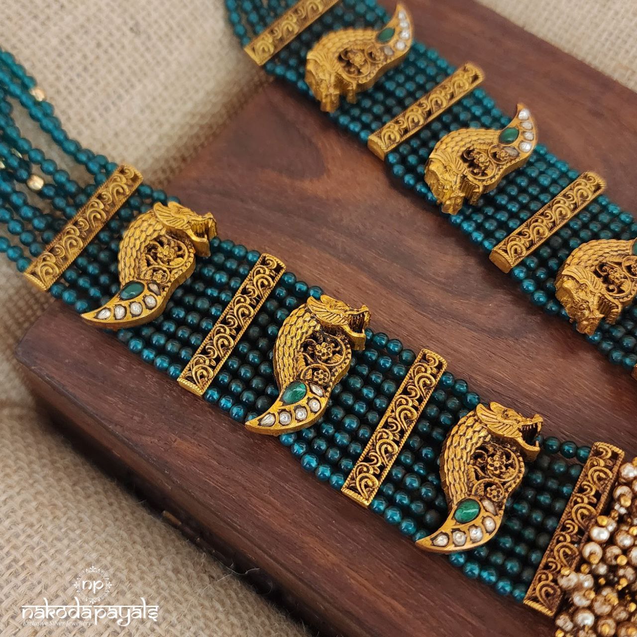 Goddess Green Peacock Neckpiece (Gn8385)