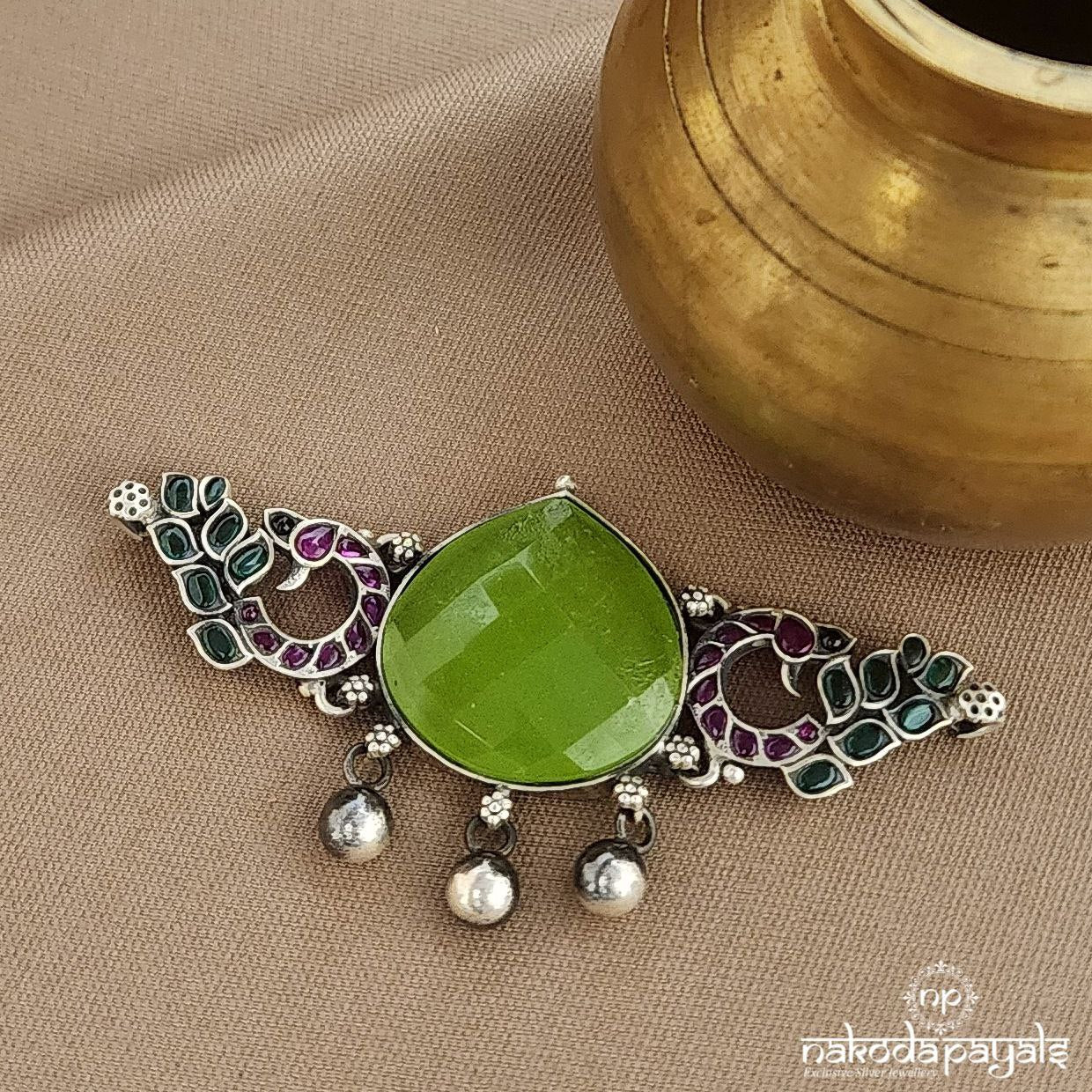 Green Drop Peacock Choker (N11210)
