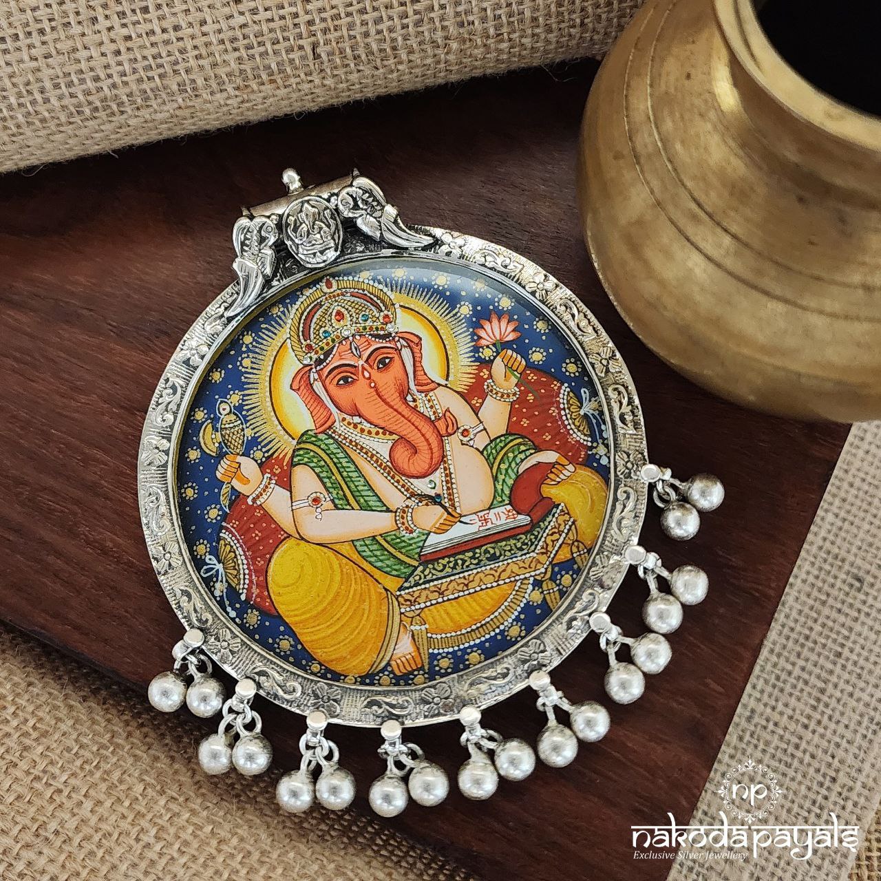 Ganapati Painted Pendant (P2323)