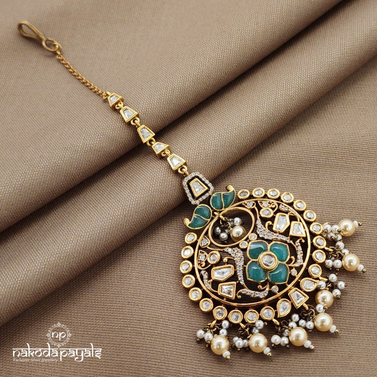 Floral Green Maang Tikka (Gm1074)