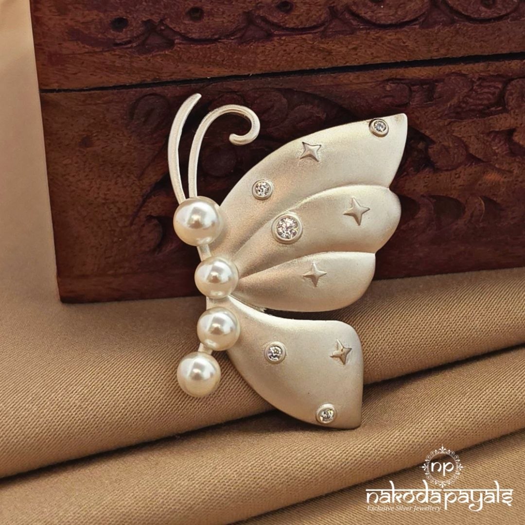 Butterfly Pearl Brooch (St4047)