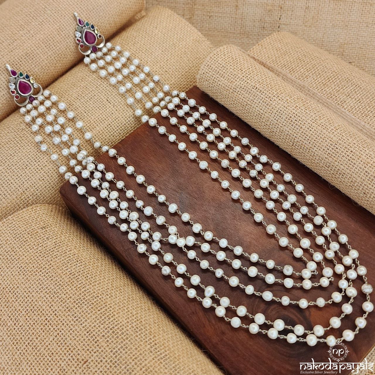 Pearly Navratna Neckpiece (N10163)