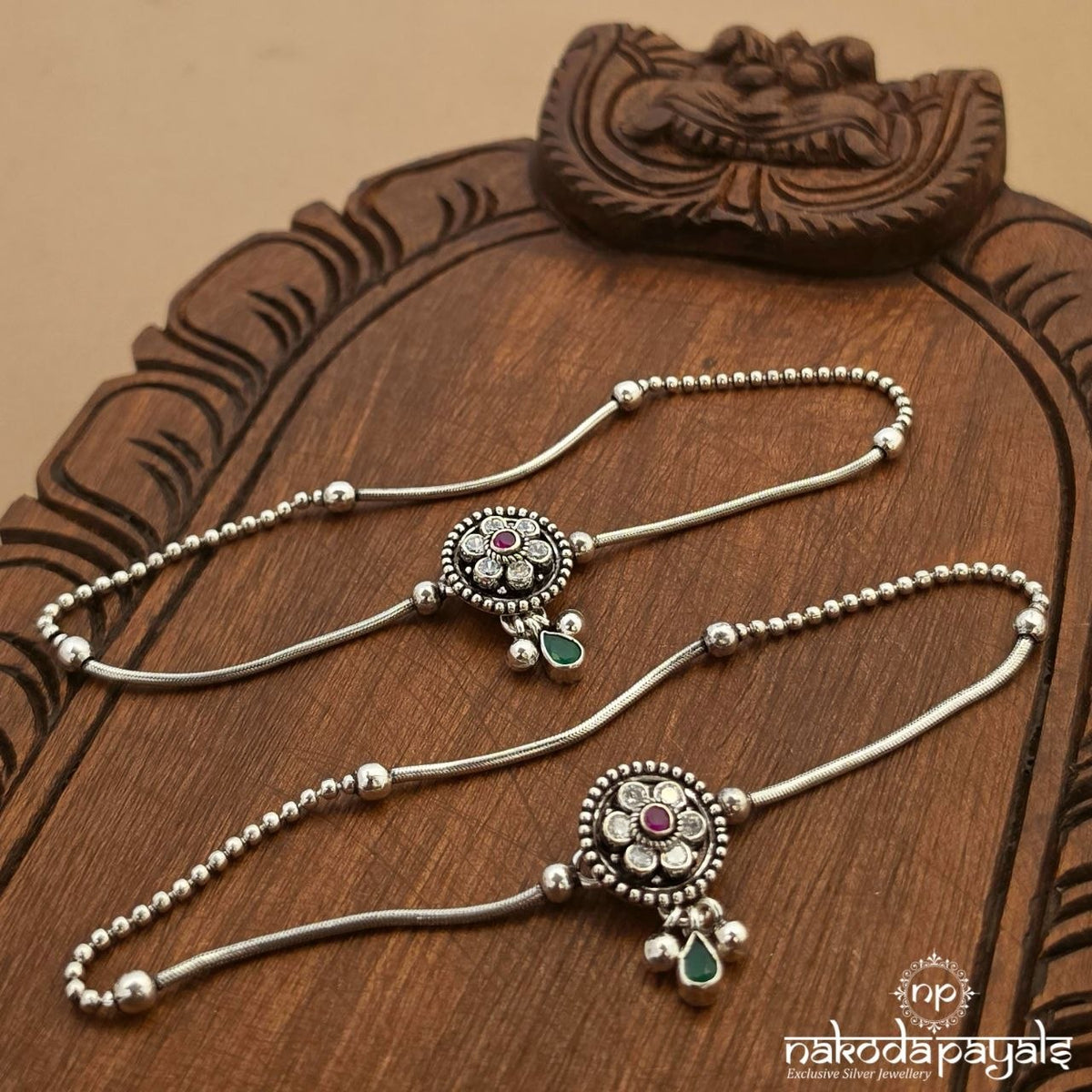 Kemp Floral Ball Anklets (A7162)