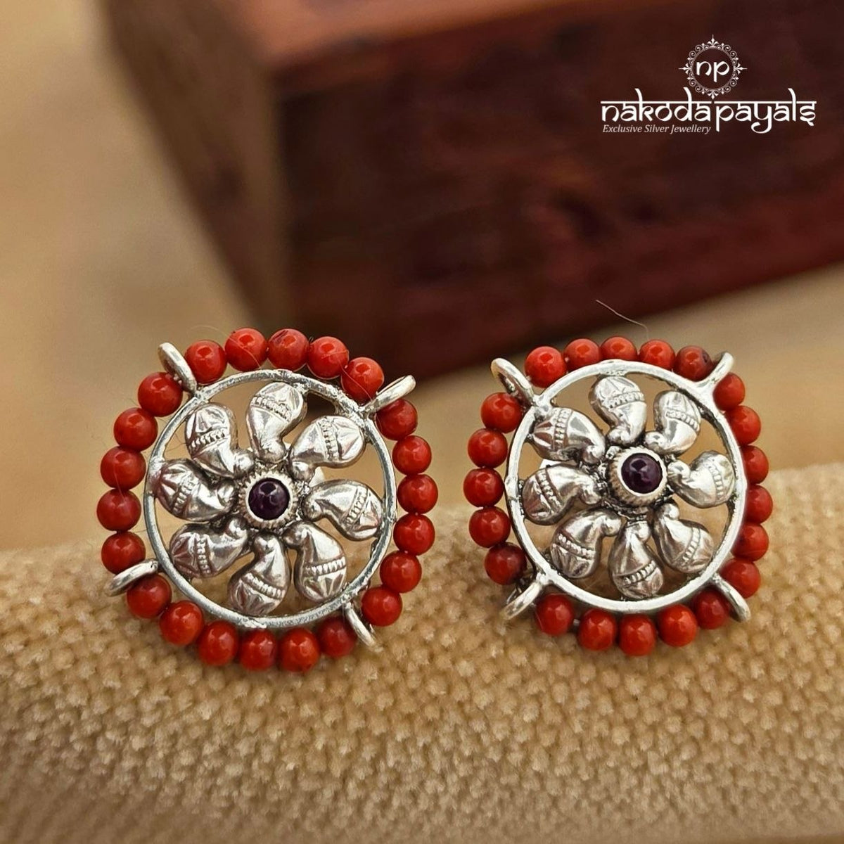 Mango Coral Studs (S4157)