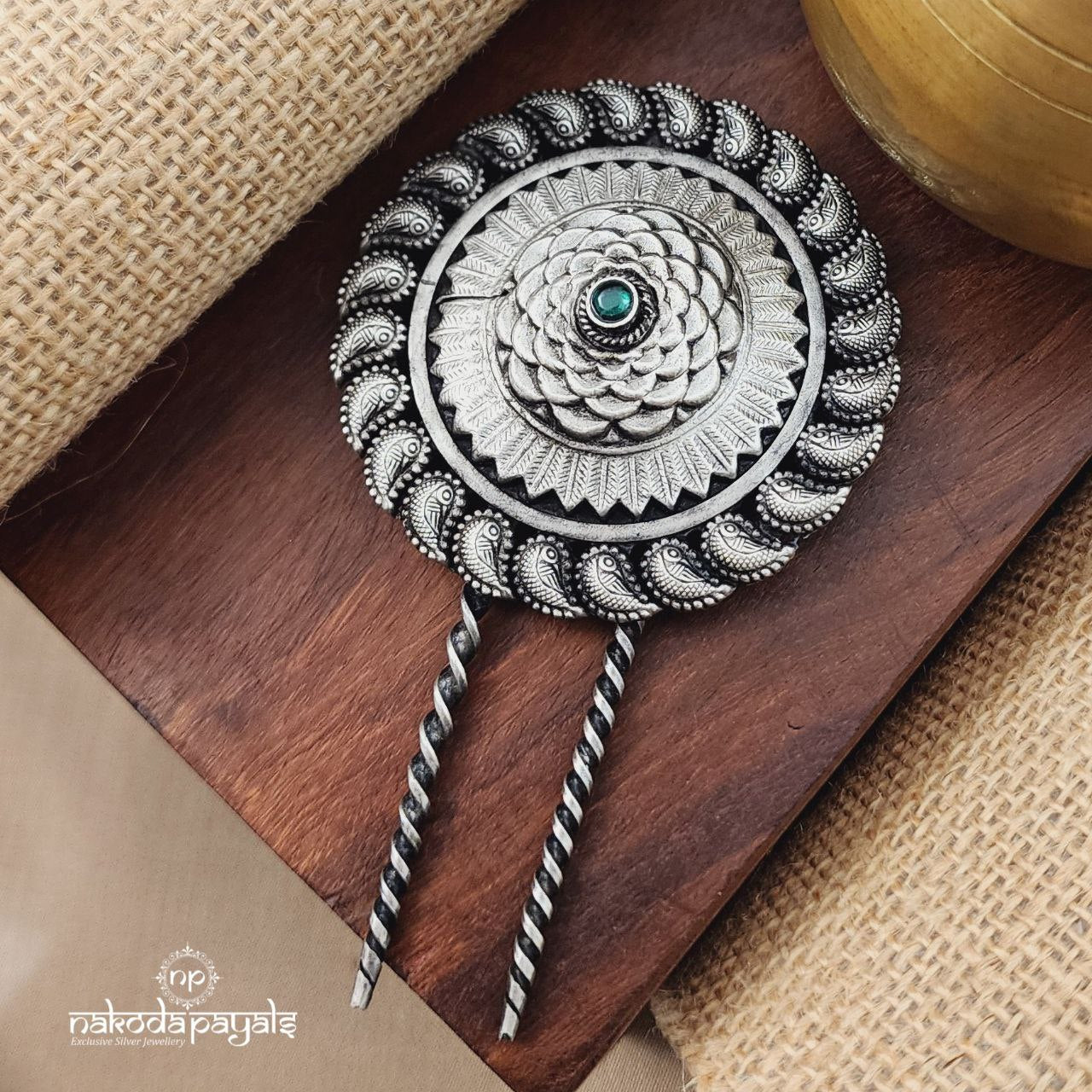 Green Flower Hair Accessory (Esa209)