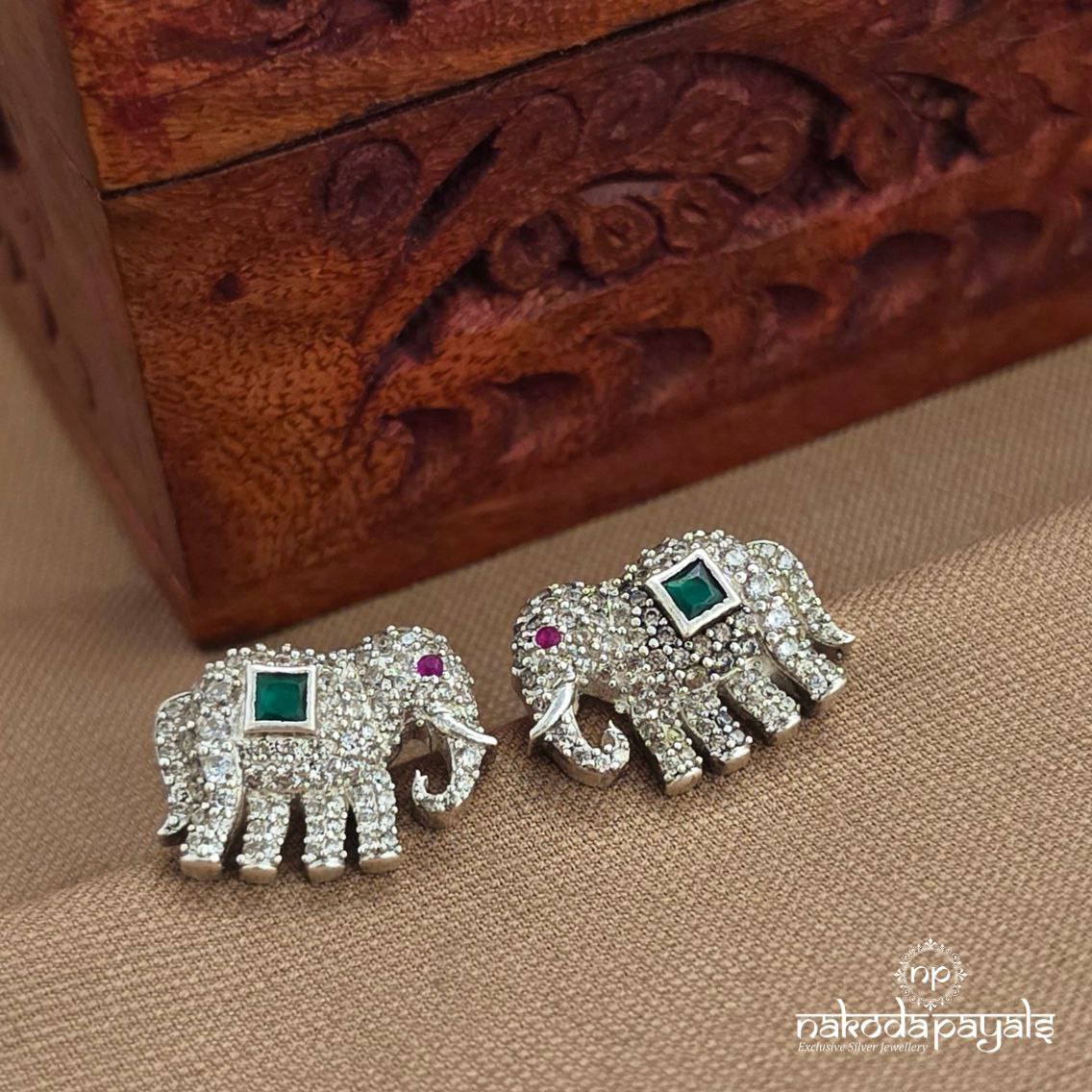 Green Elephant Studs (S9633)
