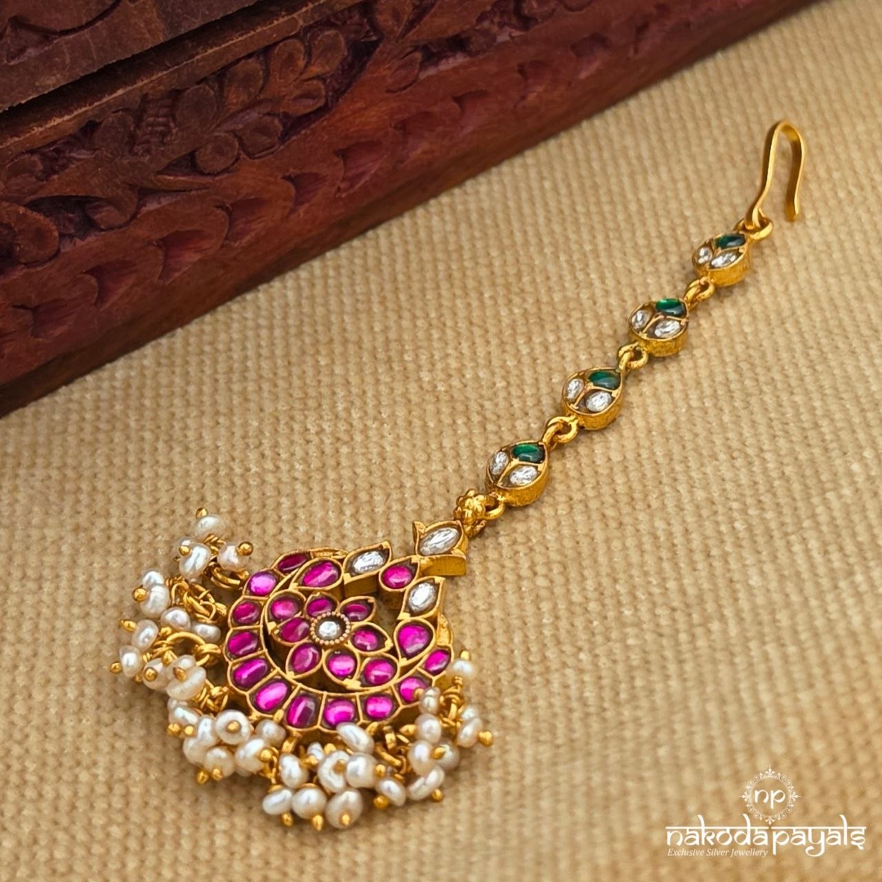 Pearl Drop Kundan Maang Tika (Gm1241)