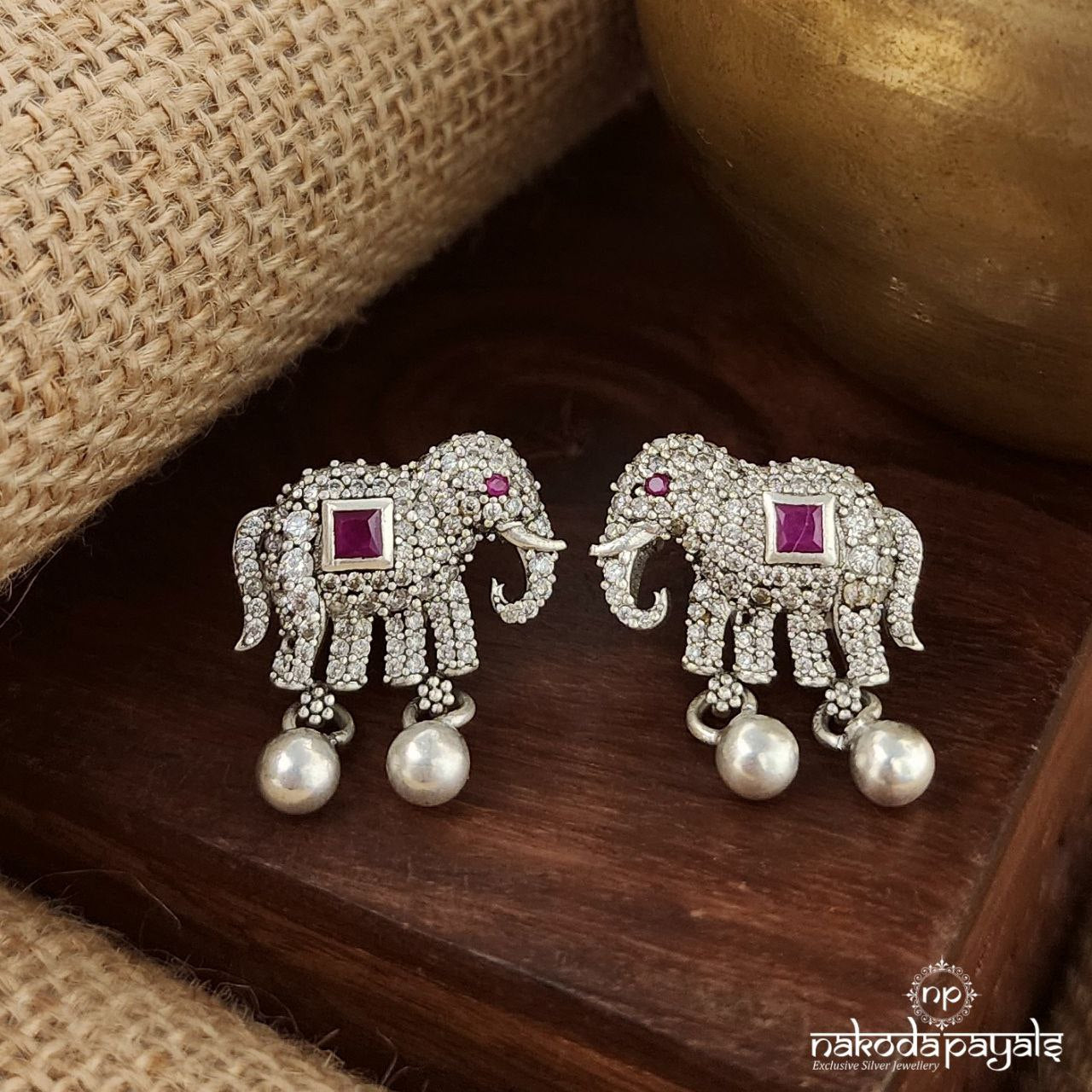 Pink Elephant Studs (S3601)