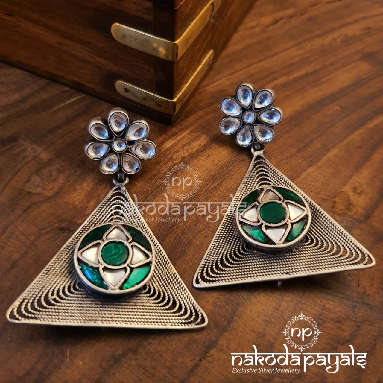 Triangular Kundan Hanging