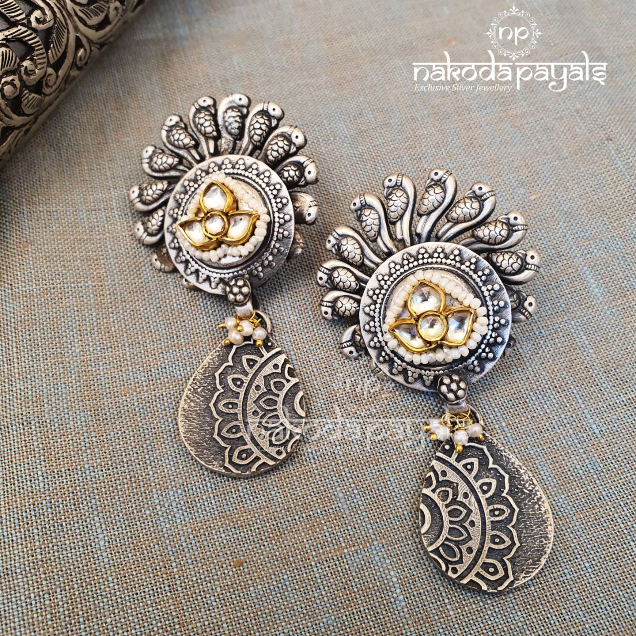 Monumental Peacock Earrings