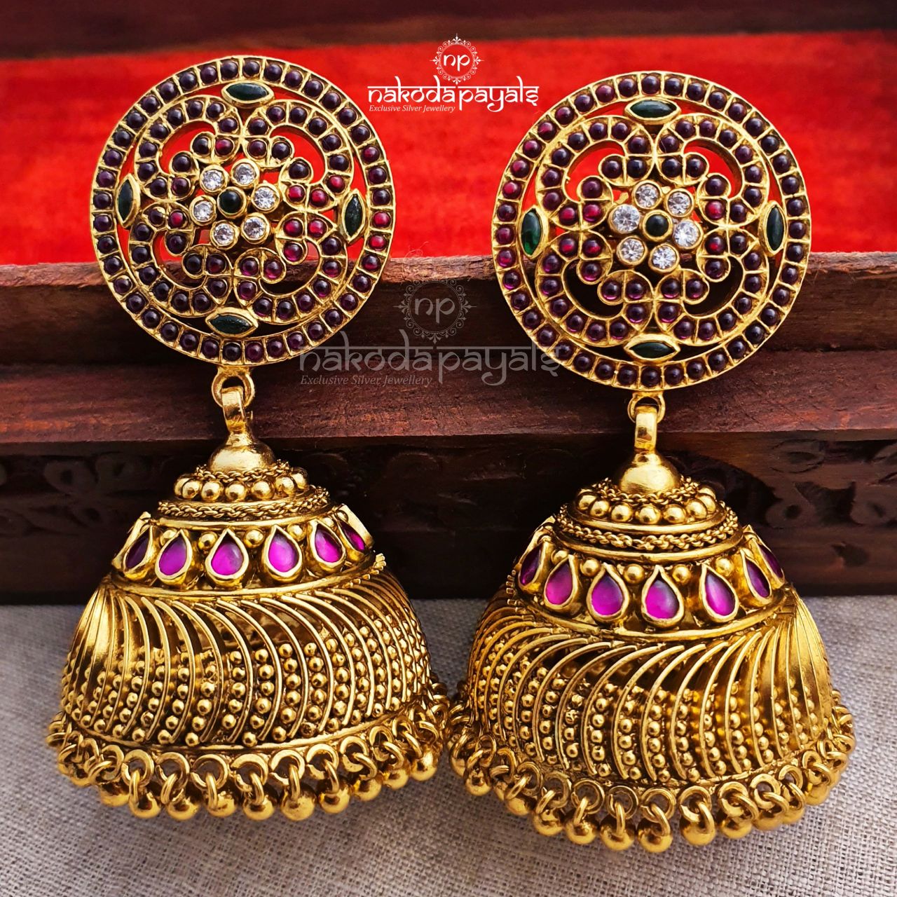 Colossal Carved Jhumka