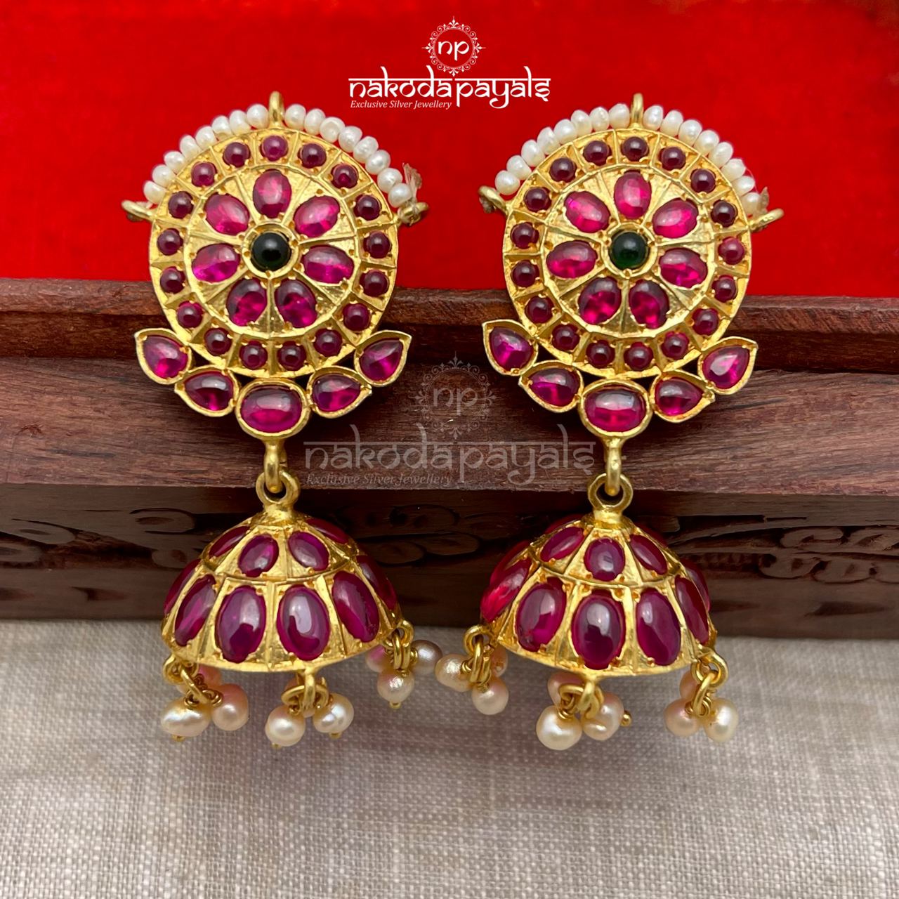 Cherry Red jhumka