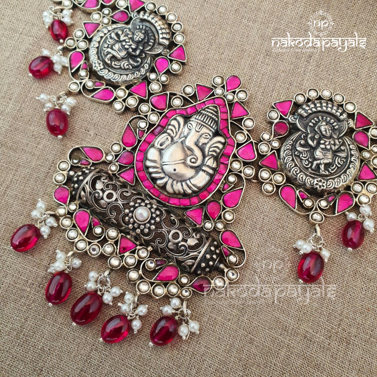 Jadau Kundan Worked Wide Necklace