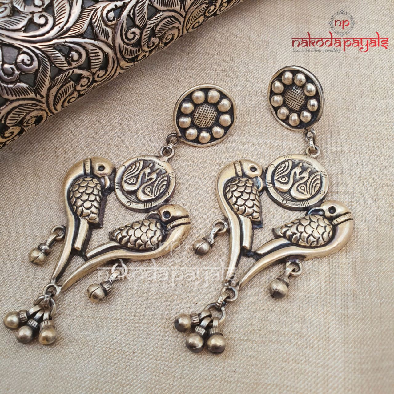 Fetching Parrot Tribal Earrings