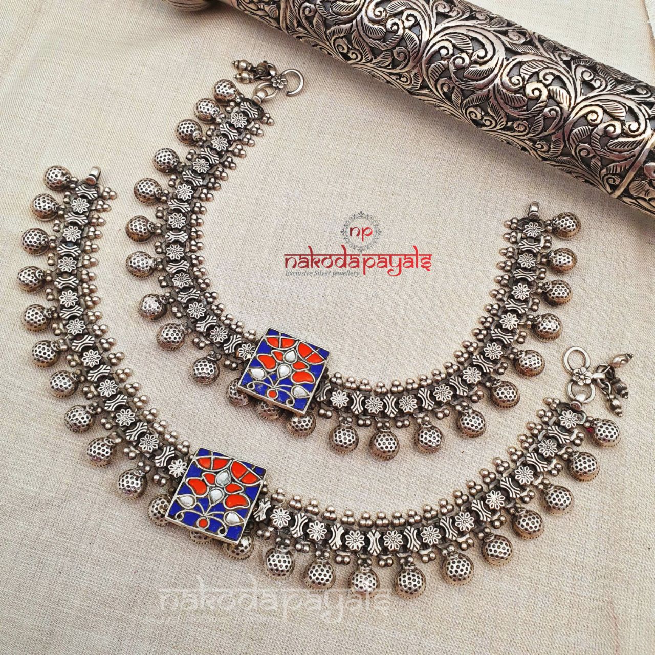 Kundan Ball Drops Anklets
