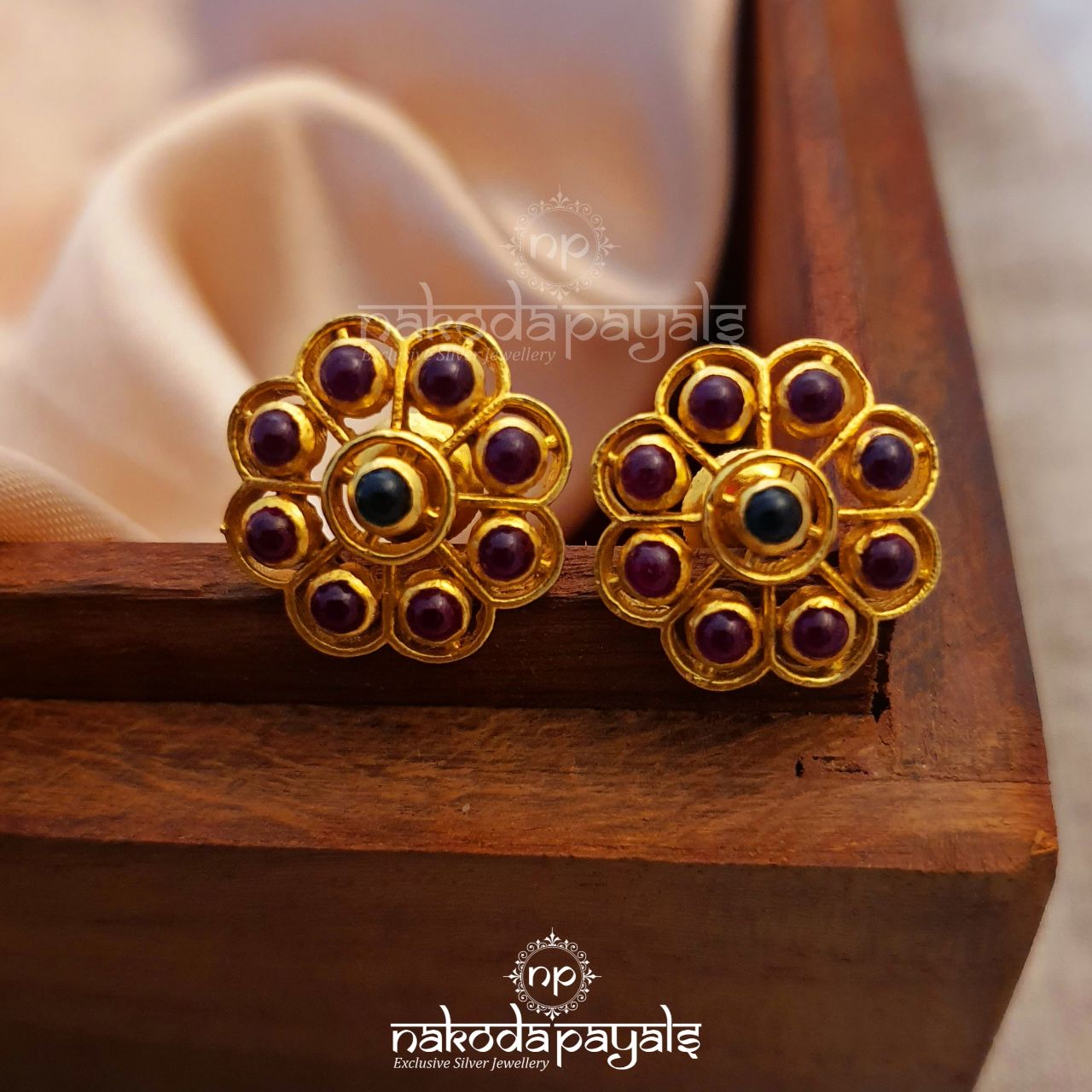 Dotted Flower Studs (Variants listed)