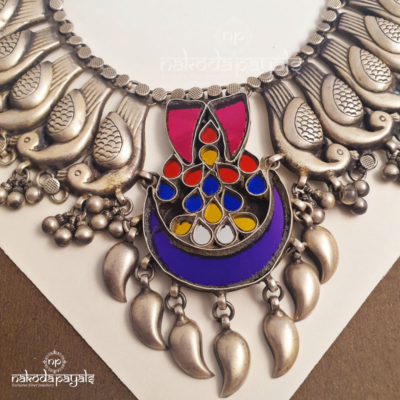 Vintage Peacock Glass Neckpiece (Vintage Piece)