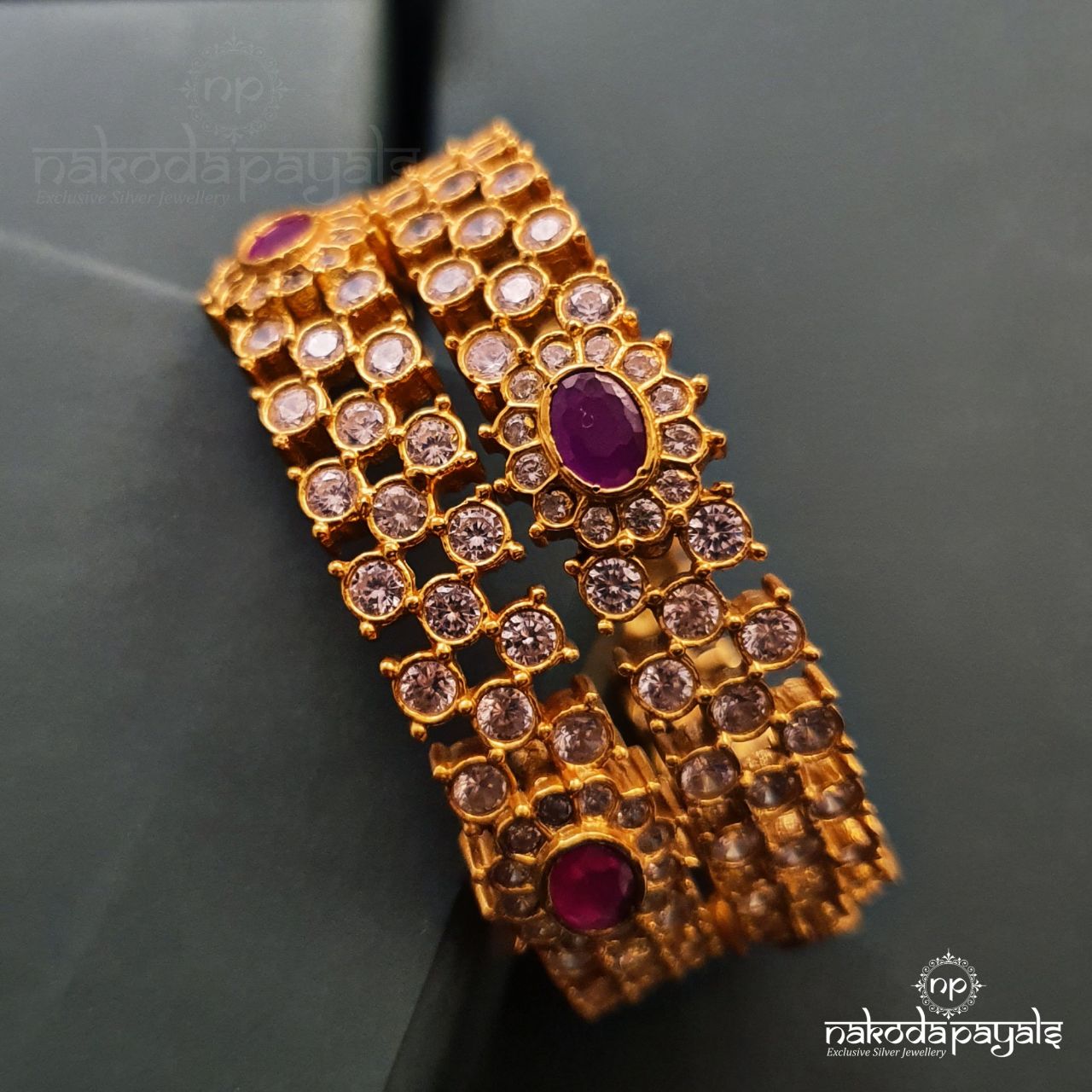 Ritzy CZ Bangle Pair
