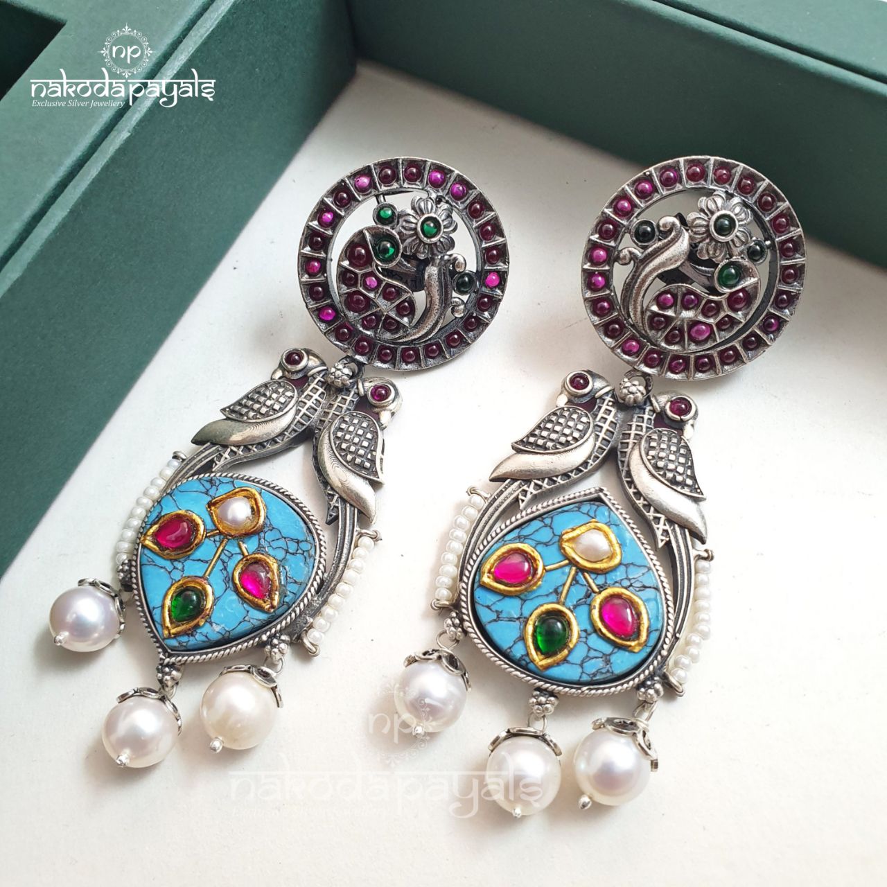 Tweeny Peacock Kemp Chandbali