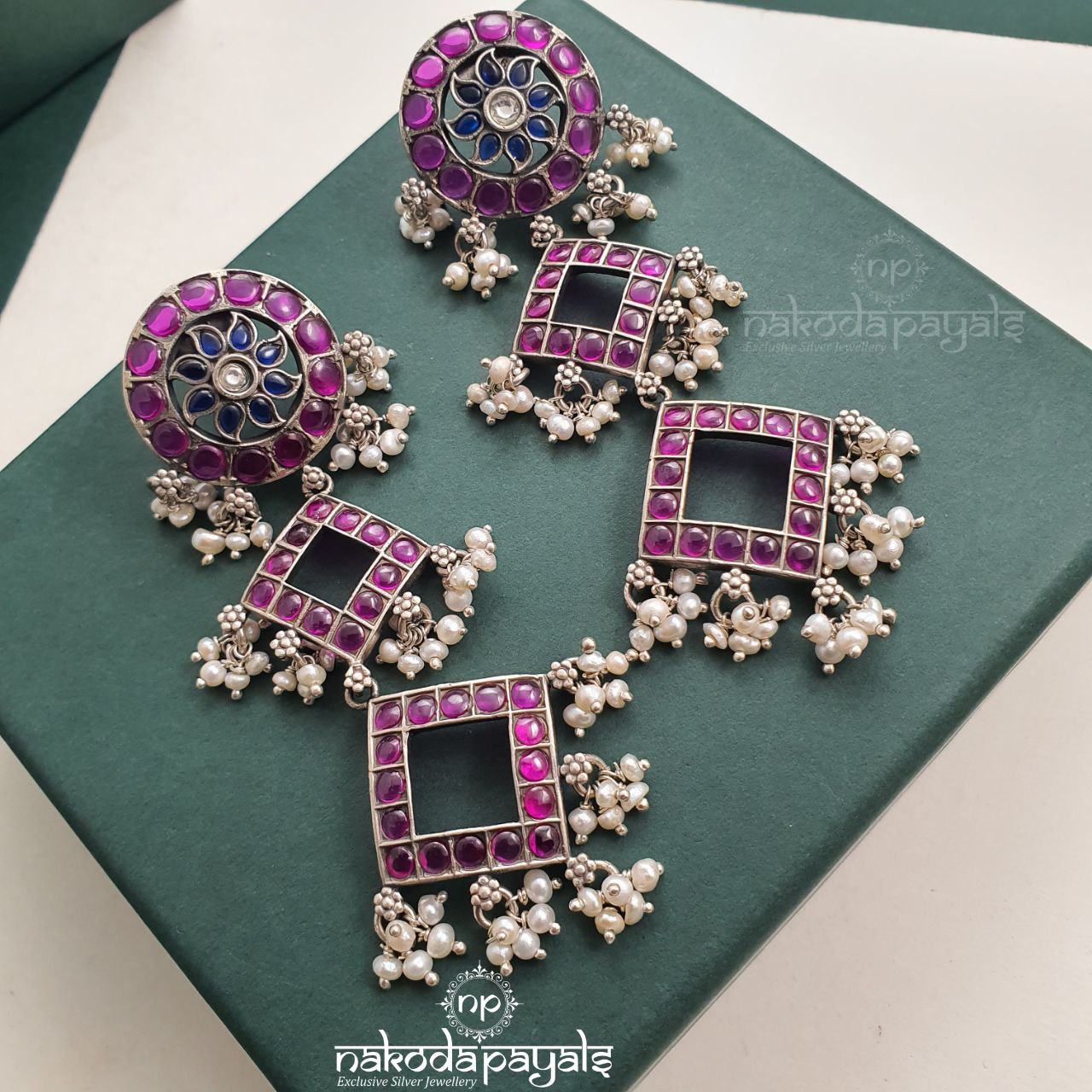 Dainty Pink Pearly Chandbali