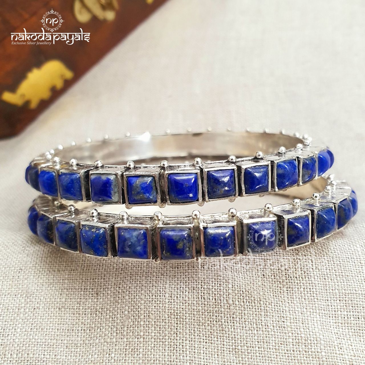 Lapis Blue Bangle Pair